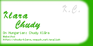 klara chudy business card
